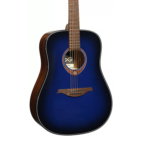 LAG GLA T-BLUE-D Tramontane Dreadnought Blue Burst Akustik Gitar